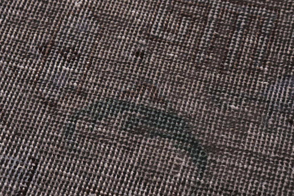 handmade Modern Vintage Gray Black Hand Knotted ROUND 100% WOOL area rug 6' x 6'