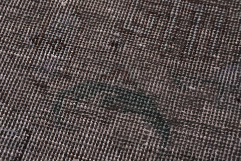 handmade Modern Vintage Gray Black Hand Knotted ROUND 100% WOOL area rug 6' x 6'