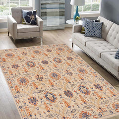 handmade Transitional Kafkaz Beige Blue Hand Knotted RECTANGLE 100% WOOL area rug 9 x 11