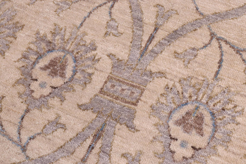 handmade Modern Kafkaz Ivory Blue Hand Knotted RECTANGLE 100% WOOL area rug 12' x 15'