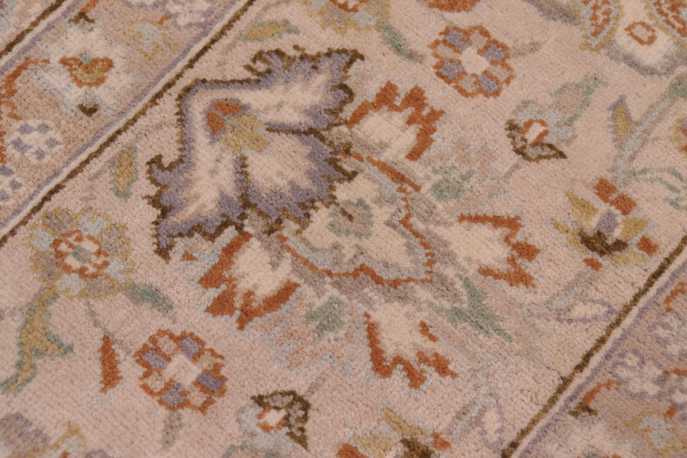 handmade Traditional Design Lt. Blue Tan Hand Knotted RECTANGLE 100% WOOL area rug 6' x 9'