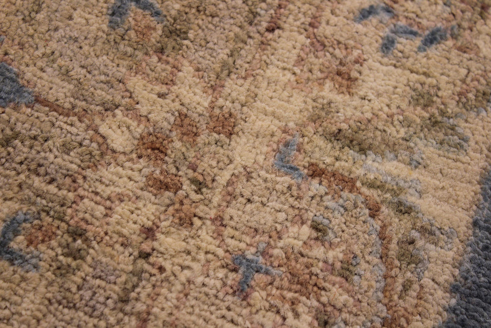 handmade Traditional Kafkaz Blue Ivory Hand Knotted RUNNER 100% WOOL area rug 3' x 13'