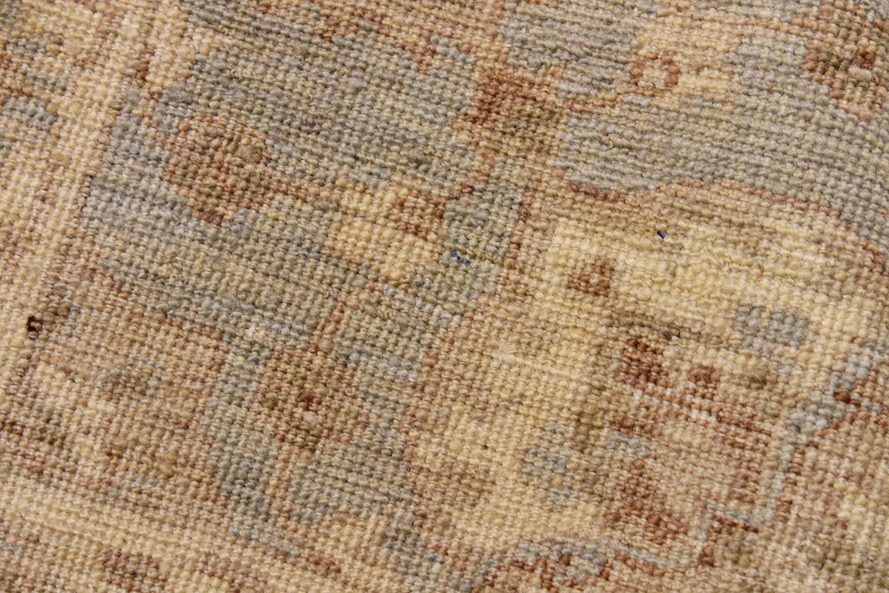 handmade Traditional Kafkaz Blue Ivory Hand Knotted RUNNER 100% WOOL area rug 3' x 13'