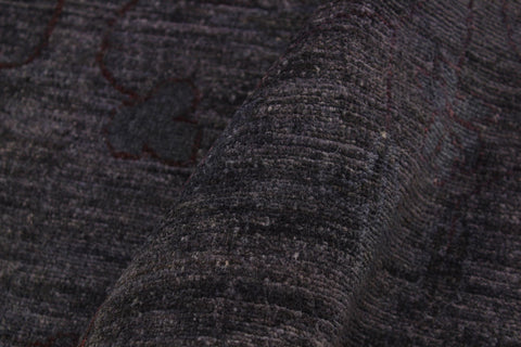 handmade Over Dyed Over Dyed Gray Red Hand Knotted RECTANGLE 100% WOOL area rug 9' x 12'