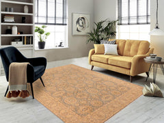 handmade Transitional Kafkaz Blue Tan Hand Knotted RECTANGLE 100% WOOL area rug 10 x 14