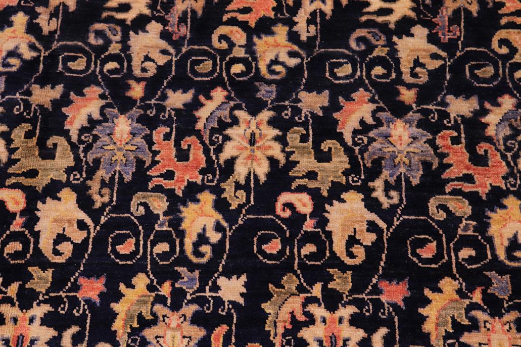 handmade Transitional Kafkaz Blue Tan Hand Knotted RECTANGLE 100% WOOL area rug 9 x 12