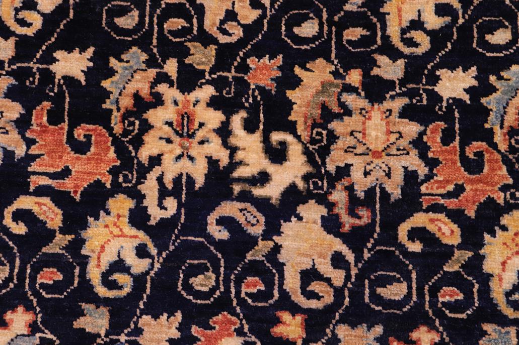 handmade Transitional Kafkaz Blue Tan Hand Knotted RECTANGLE 100% WOOL area rug 9 x 12