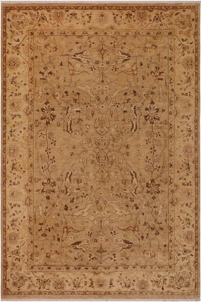 handmade Traditional Kafkaz Taupe Beige Hand Knotted RECTANGLE 100% WOOL area rug 9 x 12