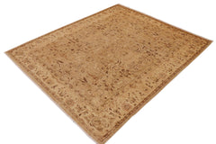 handmade Traditional Kafkaz Taupe Beige Hand Knotted RECTANGLE 100% WOOL area rug 9x12