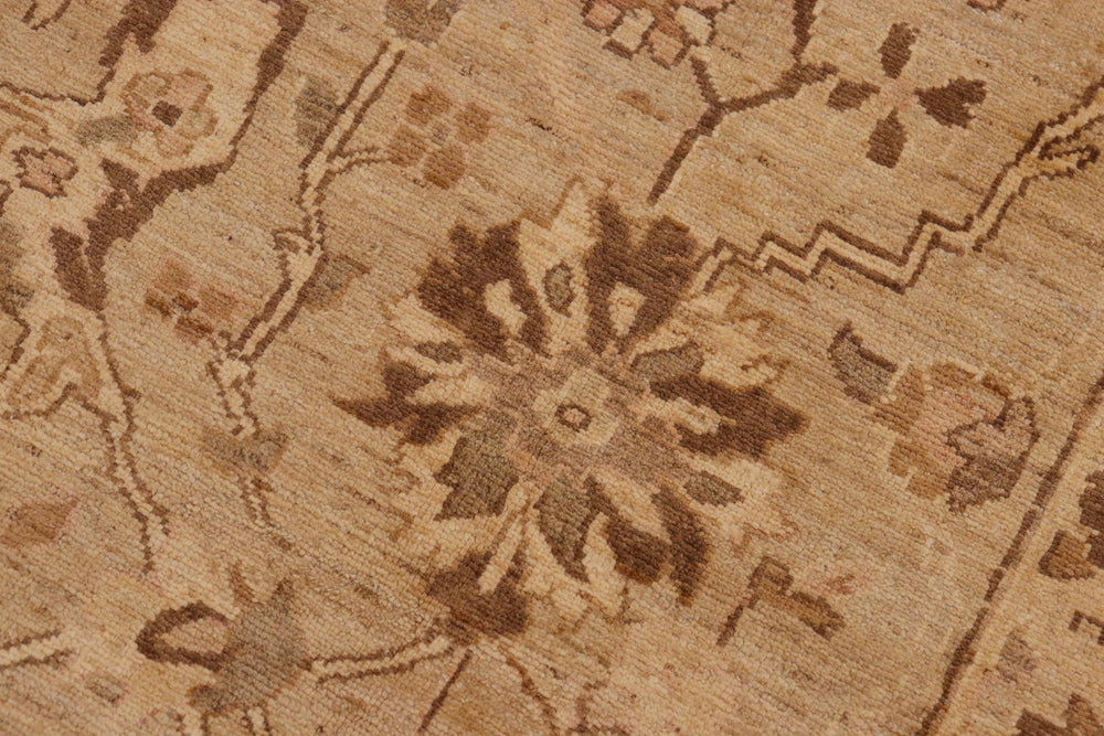handmade Traditional Kafkaz Taupe Beige Hand Knotted RECTANGLE 100% WOOL area rug 9x12