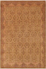 handmade Transitional Kafkaz Green Tan Hand Knotted RECTANGLE 100% WOOL area rug 9 x 13