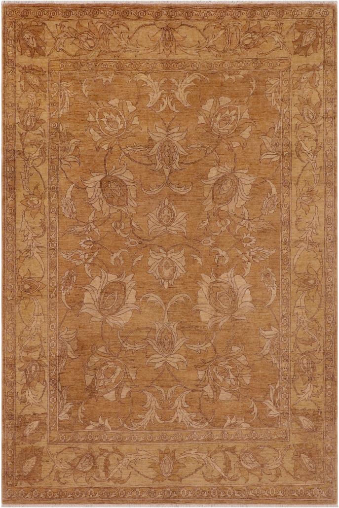 handmade Traditional Kafkaz Brown Tan Hand Knotted RECTANGLE 100% WOOL area rug 9 x 12