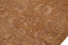 handmade Traditional Kafkaz Brown Tan Hand Knotted RECTANGLE 100% WOOL area rug 9 x 12