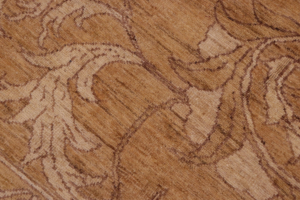 handmade Traditional Kafkaz Brown Tan Hand Knotted RECTANGLE 100% WOOL area rug 9x12