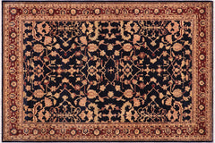 handmade Transitional Kafkaz Drk. Blue Brown Hand Knotted RECTANGLE 100% WOOL area rug 9' x 12'