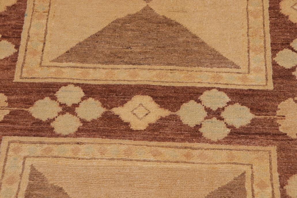 handmade Transitional Kafkaz Beige Tan Hand Knotted RECTANGLE 100% WOOL area rug 9 x 12
