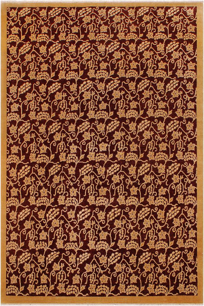 handmade Transitional Kafkaz Red Gold Hand Knotted RECTANGLE 100% WOOL area rug 9 x 12