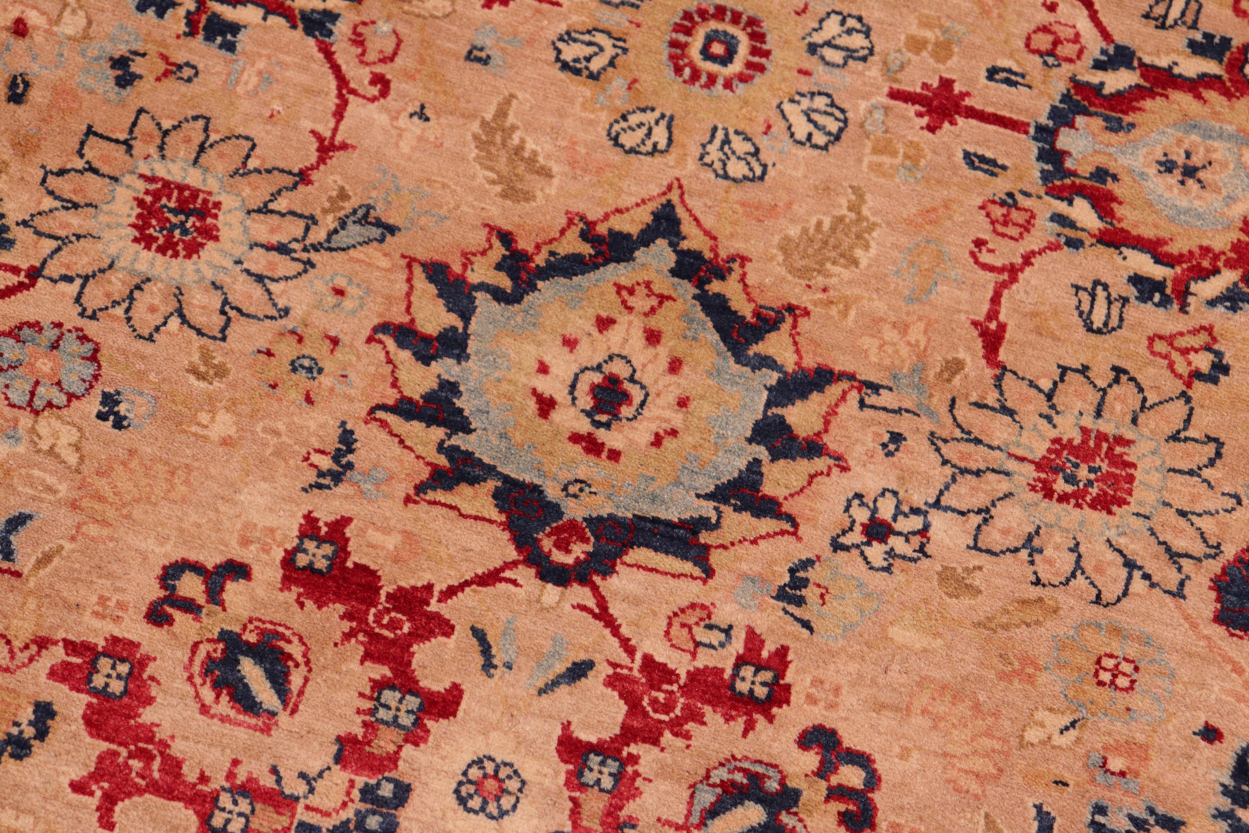 handmade Transitional Tabriz Tan Red Hand Knotted RECTANGLE 100% WOOL area rug 8 x 10
