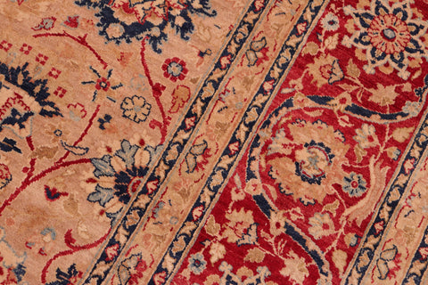 handmade Transitional Tabriz Tan Red Hand Knotted RECTANGLE 100% WOOL area rug 8 x 10