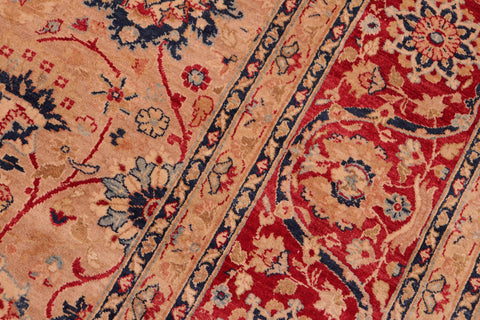 handmade Transitional Tabriz Tan Red Hand Knotted RECTANGLE 100% WOOL area rug 8x10