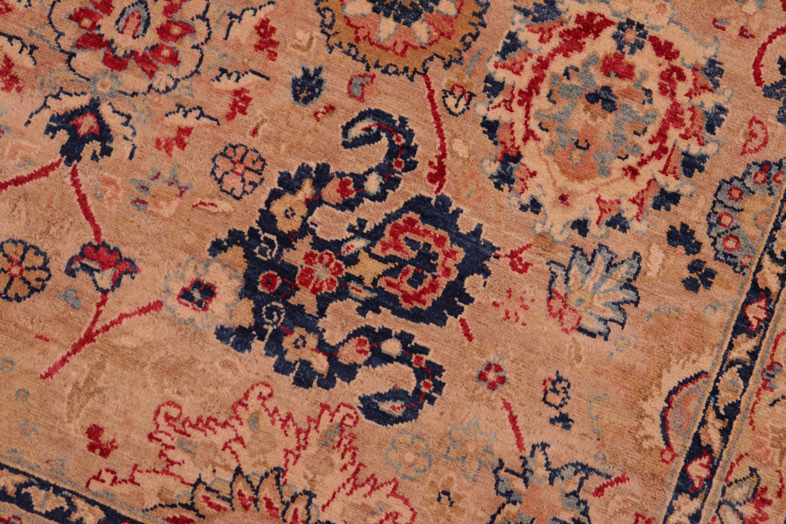 handmade Transitional Tabriz Tan Red Hand Knotted RECTANGLE 100% WOOL area rug 8 x 10