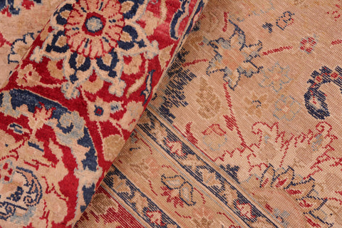 handmade Transitional Tabriz Tan Red Hand Knotted RECTANGLE 100% WOOL area rug 8x10