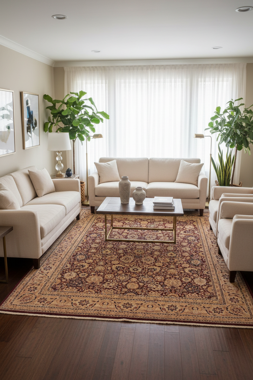 handmade Transitional Tabriz Aubergine Tan Hand Knotted RECTANGLE 100% WOOL area rug 8x10