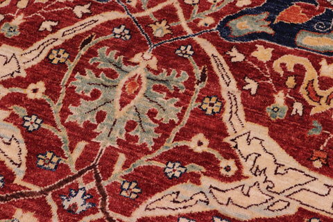 handmade Traditional Kafkaz Rust Rust Hand Knotted RECTANGLE 100% WOOL area rug 8x10