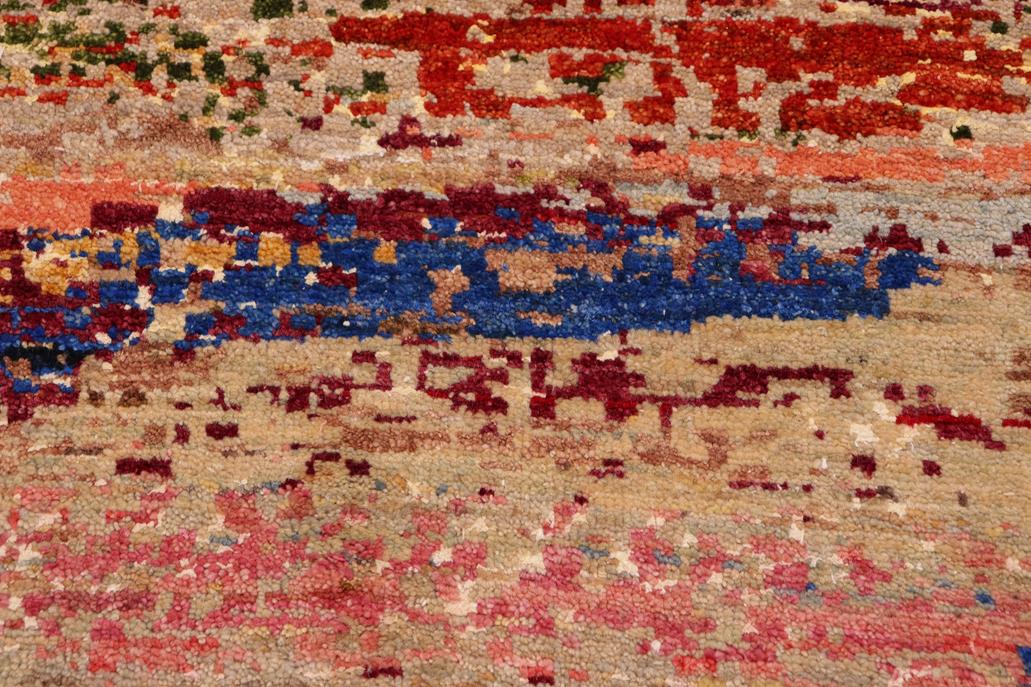 handmade Modern Modern Blue Red Hand Knotted RECTANGLE 100% WOOL area rug 8 x 10