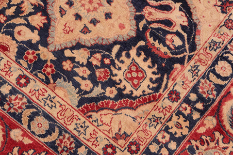 handmade Traditional Kirman Blue Red Hand Knotted RECTANGLE 100% WOOL area rug 8x10