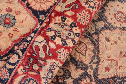 handmade Traditional Kirman Blue Red Hand Knotted RECTANGLE 100% WOOL area rug 8x10
