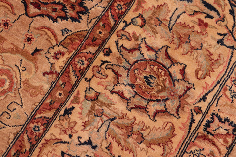 handmade Transitional Agra Tan Tan Hand Knotted RECTANGLE 100% WOOL area rug 8x10
