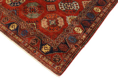 handmade Transitional Kafkaz Rust Rust Hand Knotted RECTANGLE 100% WOOL area rug 5 x 6