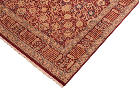 handmade Transitional Tabriz Aubergine Aubergine Hand Knotted RECTANGLE 100% WOOL area rug 8x10