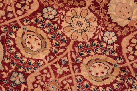 handmade Transitional Tabriz Aubergine Aubergine Hand Knotted RECTANGLE 100% WOOL area rug 8x10