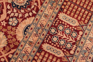 handmade Transitional Tabriz Aubergine Aubergine Hand Knotted RECTANGLE 100% WOOL area rug 8x10