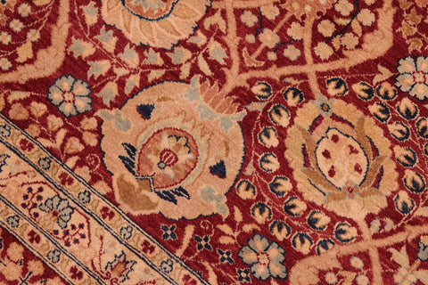 handmade Transitional Tabriz Aubergine Aubergine Hand Knotted RECTANGLE 100% WOOL area rug 8x10