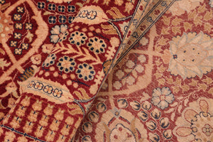 handmade Transitional Tabriz Aubergine Aubergine Hand Knotted RECTANGLE 100% WOOL area rug 8x10