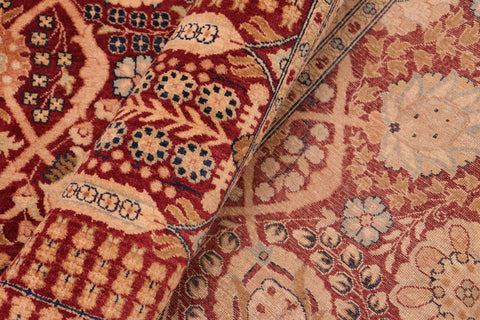handmade Transitional Tabriz Aubergine Aubergine Hand Knotted RECTANGLE 100% WOOL area rug 8x10