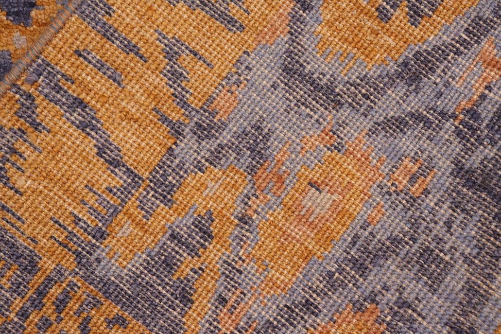 handmade Modern Kafkaz Blue Gold Hand Knotted RECTANGLE 100% WOOL area rug 8 x 10