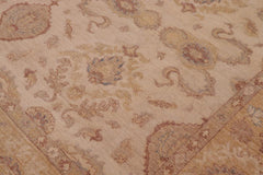 handmade Traditional Kafkaz Beige Lt. Gold Hand Knotted RECTANGLE 100% WOOL area rug 9 x 12