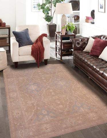 handmade Transitional Kafkaz Lt. Green Lt. Gray Hand Knotted RECTANGLE 100% WOOL area rug 8' x 10'