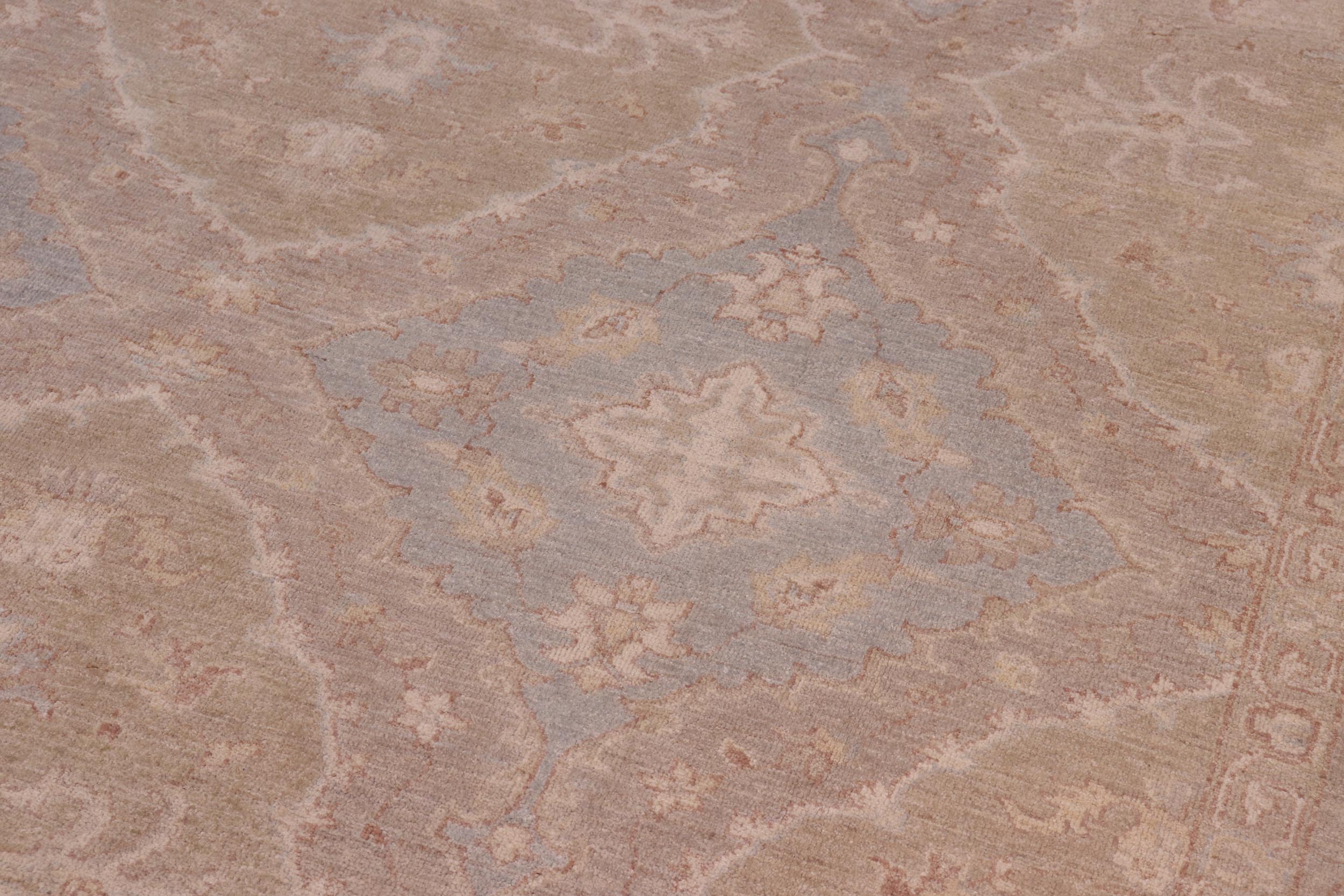 handmade Transitional Kafkaz Lt. Green Lt. Gray Hand Knotted RECTANGLE 100% WOOL area rug 8' x 10'