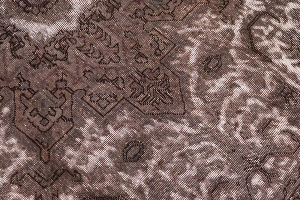 handmade Vintage Vintage Gray Ivory Hand Knotted RECTANGLE 100% WOOL area rug 8' x 11'