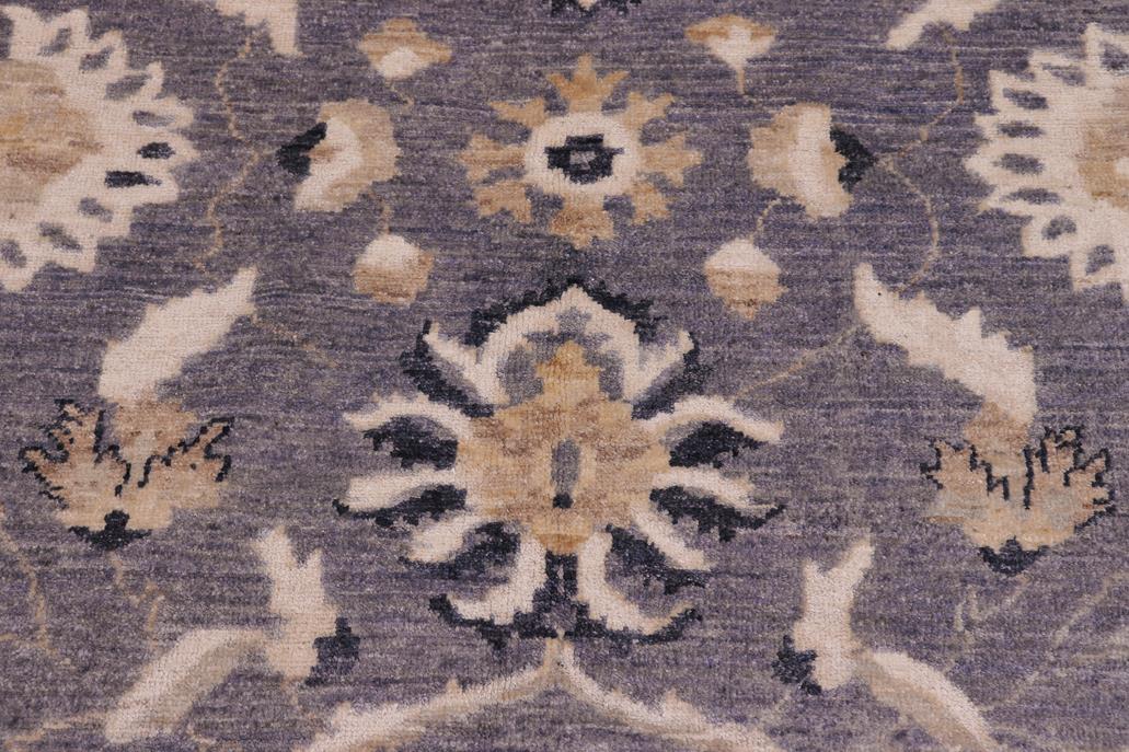 handmade Traditional Kafkaz Gray Blue Hand Knotted RECTANGLE 100% WOOL area rug 9 x 12