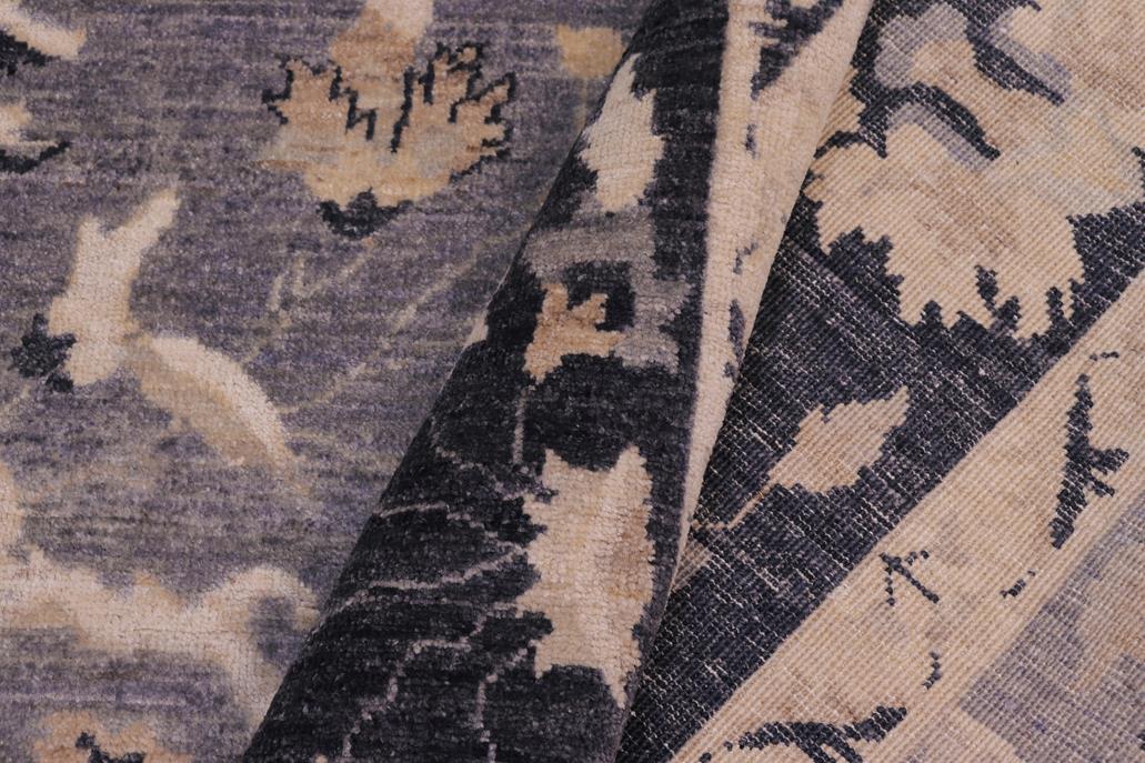 handmade Traditional Kafkaz Gray Blue Hand Knotted RECTANGLE 100% WOOL area rug 9 x 12