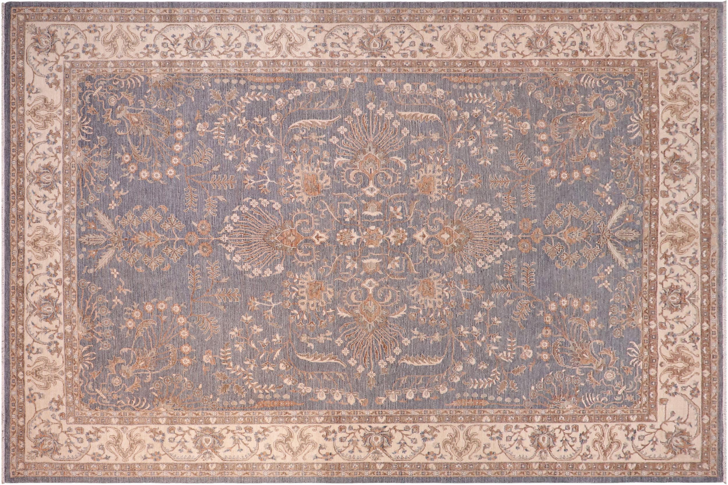 handmade Traditional Kafkaz Gray Ivory Hand Knotted RECTANGLE 100% WOOL area rug 10' x 13'