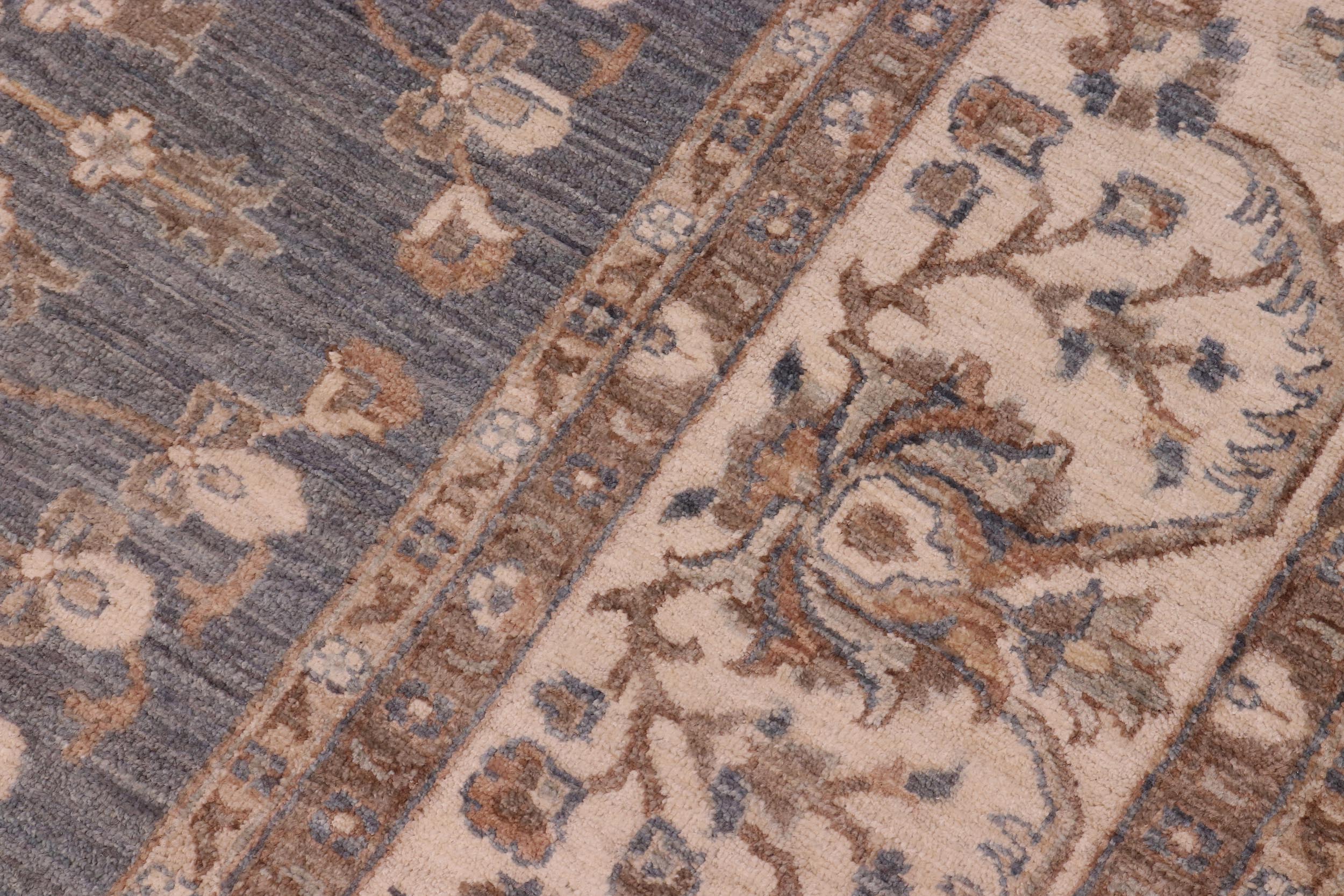 handmade Traditional Kafkaz Gray Ivory Hand Knotted RECTANGLE 100% WOOL area rug 10' x 13'