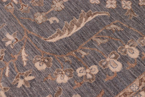handmade Traditional Kafkaz Gray Ivory Hand Knotted RECTANGLE 100% WOOL area rug 10' x 13'