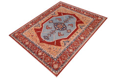 handmade Traditional Sarapi Orange Rust Hand Knotted RECTANGLE 100% WOOL area rug 9 x 12